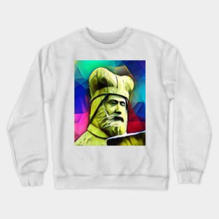 Geoffrey of Monmouth Colourful Portrait | Geoffrey of Monmouth Artwork 7 Crewneck Sweatshirt